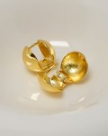Gold Vermeil Ball Huggie Hoops