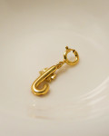 Gold Candy Cane Charm Pendant