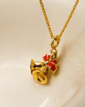 Gold Jingle Bell Charm Pendant
