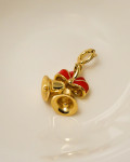 Gold Jingle Bell Charm Pendant
