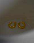 Gold Vermeil Tube Hoop Earrings 