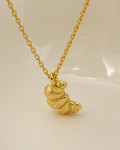 Gold Croissant Pendant Necklace