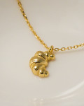 Gold Croissant Pendant Necklace
