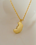 Gold Croissant Pendant Necklace