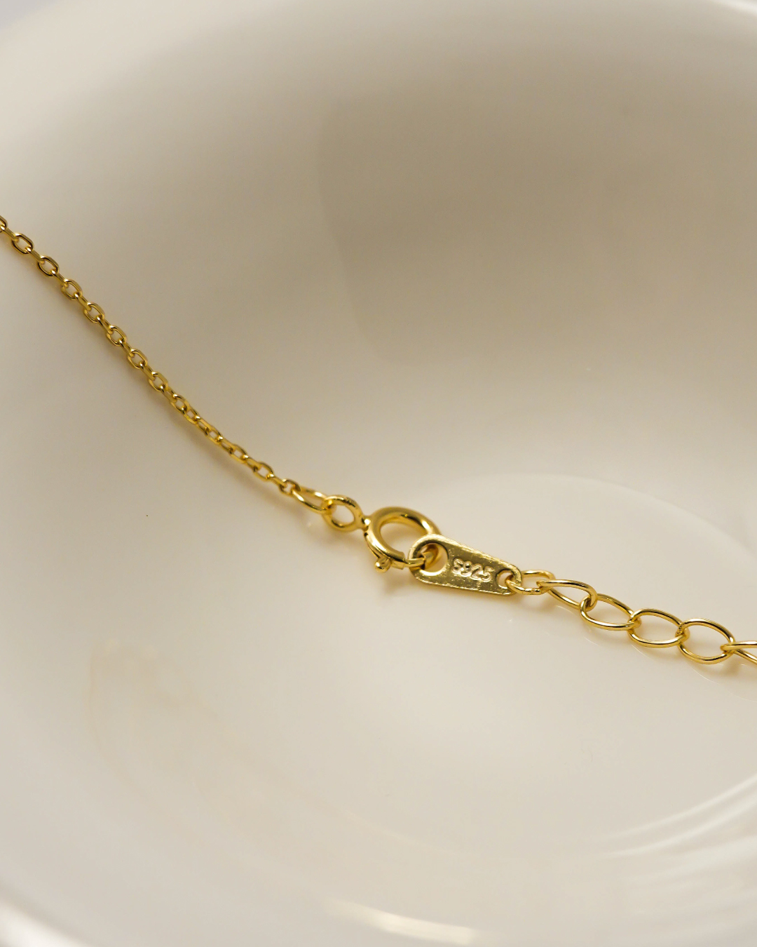 Gold Croissant Pendant Necklace